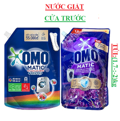Nước giặt cửa trước Omo túi (1.6-:-2.0)kg