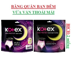 Băng vệ sinh ban đêm dạng quần  kotex max protext  overnight panties bịch 2 miếng