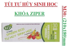 Túi tự hủy sinh học ziper eco sizeL,M XL