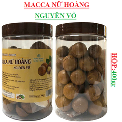 Hạt macca nữ hoàng nguyên vỏ Minh Hưng hộp trụ 400gr