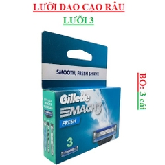 Lưỡi dao cạo râu 3 lưỡi Gillette hộp 3 cái