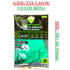 Găng tay cao su chống hóa chất có lót bông malaysia chem guard