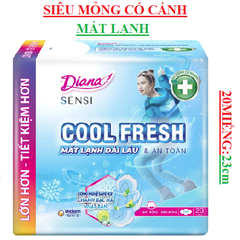 Băng vệ sinh Diana Sensi cool fresh siêu mỏng cánh 20m