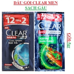 Dầu gội sạch gầu mát lạnh bạc hà clear men dây gói (5-:-7)gr