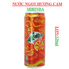 Nước ngọt hương cam Mirinda  lon (310-:-350)ml