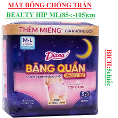 Băng quần mặt bông đêm chống tràn Diana beauty hip size M-L5 (85-:-105)cm