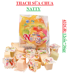 Thạch sữa chua Natty Long hải gói 432gr