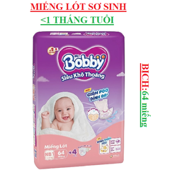 Miếng lót cho trẻ dưới 1 tháng tuổi Newborn 1 bịch 64 miếng