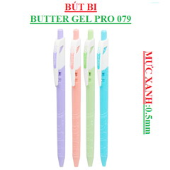 Bút Bi 0.5 mm butter gel trendee Thiên Long Pro079 - GELB018 mực xanh