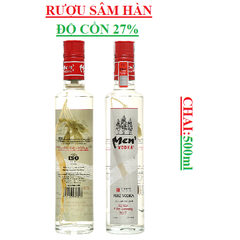 Rượu Men Vodka Ginseng nắp đỏ độ cồn 27% chai 500ml