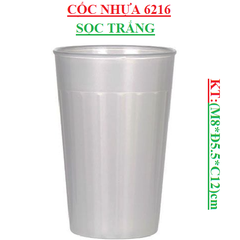 Cốc nhựa sọc trắng việt nhật không quai 6216