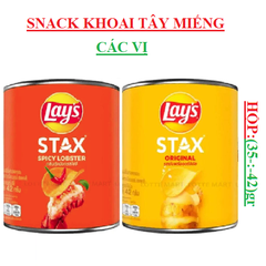 Snack Khoai Tây miếng ống Lay's Stax hộp (30-:-45)gr