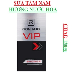 Sữa tắm nam nước hoa cao cấp romano VIP chai 180gr