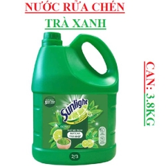 Nước rửa chén Sunlight 3.8kg Trà nhật, thiên nhiên, diệt khuẩn