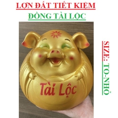 Lợn đất tiết kiệm dáng bụng tròn tài lộc