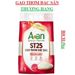Gạo thơm đặc sản ST25 thượng hạng A An  bịch 5kg