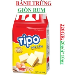 Bánh trứng nướng Tipo cream egg cookies Hữu nghị túi  220gr