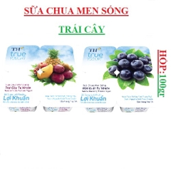 Sữa chua ăn men sống tự nhiên hoa quả TH true yogurt hộp 100gr