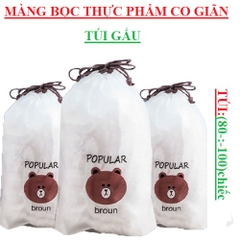 Màng bọc thực phẩm co giãn có chun kèm túi gấu, bịch (80-:-100)chiếc