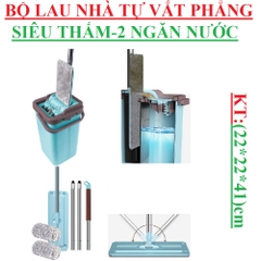 Bộ lau nhà tự vắt phẳng có xô chứa 2 ngăn  tự vắt Vinamop VNM-19 (MCP-01)