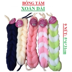Bông tắm xoắn dài 9 nút 5*6*31cm Emya