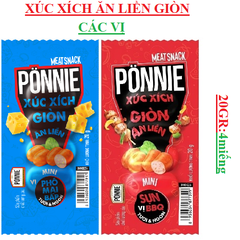 Xúc xích hotdog giòn mini ăn liền ponnie cái 20gr
