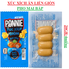 Xúc xích hotdog giòn mini ăn liền ponnie cái 20gr