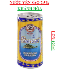 Nước yến sào 7.5% khánh hoà sanvinest lon 190ml