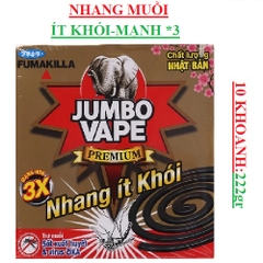 Nhang muỗi ít khói mạnh gấp 3 lần jumbo vape hộp 10 khoanh S2