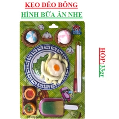 Kẹo dẻo bông hình bữa ăn nhẹ Yummy delight hộp 33gr