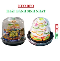 Kẹo dẻo hình tháp bánh sinh nhật Yummy Delight hộp 50gr