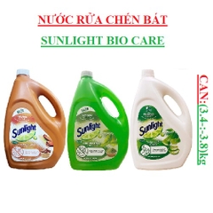 Nước rửa chén bát sunlight Bio care khử mùi tanh can (3.4-:-3.8)kg