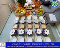 Mâm cúng về nhà mới chay