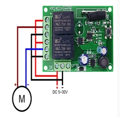 Công tắc điều khiển từ xa không dây DC6V12V30 điều khiển truy cập khóa điều khiển điện khóa 2 chiều mô-đun cổng mô-tơ động cơ nâng lên và đảo ngược