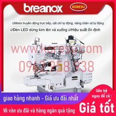 Mới! Máy viền Brother 600 3 kim 5 chỉ / 2kim 4 chỉ liên động máy đầu vuông ,nhỏ ,  tông đơ tự động ,máy may công nghiệp (65340-11)