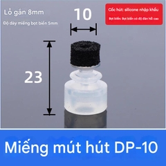 Núm hút chân không dạng 2 ngăn nhún có xốp bọt biển đen chịu lực – hút mạnh, không rơi rớt