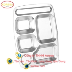 Đĩa Thức Ăn Bằng inox 304 Cho Học Sinh , Công Nhân , Quán Ăn