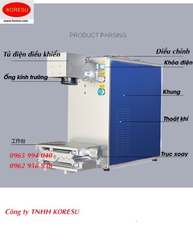 Máy khắc Laser sợi quang khắc kim loại trên bàn mặt phẳng công suất 20w.