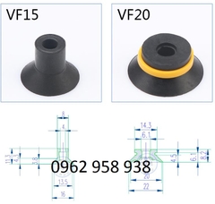 Núm hút cao su VF, núm hút túi bóng,  hút màng bóng mỏng, phụ trợ công nghiệp đóng gói.