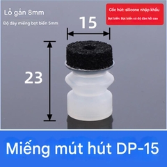 Núm hút chân không dạng 2 ngăn nhún có xốp bọt biển đen chịu lực – hút mạnh, không rơi rớt