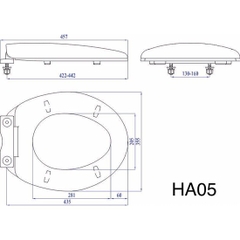 Nắp bồn cầu bệt vệ sinh HC