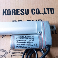 Xi lanh điện tốc độ di chuyển 45mm/s- lực đẩy 45mm/s, Điện 12v/ 24v, HY01.