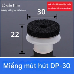 Núm hút chân không dạng 2 ngăn nhún có xốp bọt biển đen chịu lực – hút mạnh, không rơi rớt