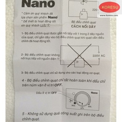 Chiết áp quạt trần panasonic Nano