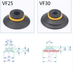Núm hút cao su VF, núm hút túi bóng,  hút màng bóng mỏng, phụ trợ công nghiệp đóng gói.