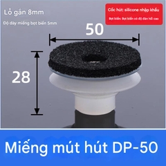 Núm hút chân không dạng 2 ngăn nhún có xốp bọt biển đen chịu lực – hút mạnh, không rơi rớt
