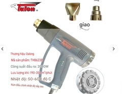 Máy Khò Nhiệt Talon TH8623B 2000W - Súng Thổi Hơi Nóng Công Nghiệp Điều Tốc Cao Cấp [HÀNG CHÍNH HÃNG ]