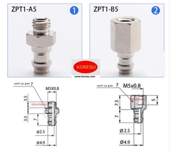 Đầu ren của cốc núm hút chân không ZPT