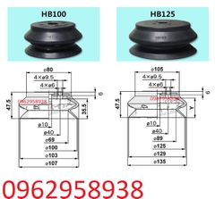 Núm hút cao su silicon 2 ngăn  HB80mm .