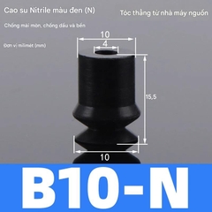 Núm hút chân không B10 hút gắp bao bì, tấm mỏng. Chất liệu Silicone/Cao su Nitrile